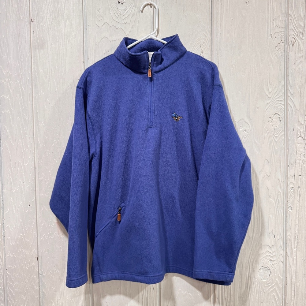 Peter Millar Royal Blue Zip-Up fleece Sweater